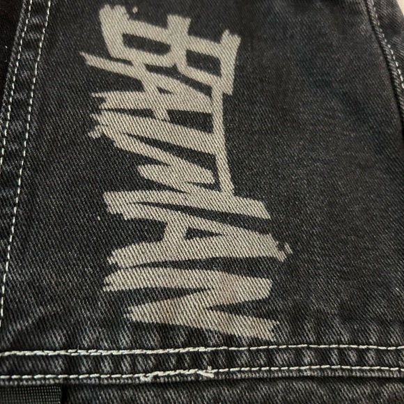 NEW BATMAN x ROMWE Graphic Wide Leg Boyfriend Jeans Skater‎ Grunge XS - Picture 6 of 11